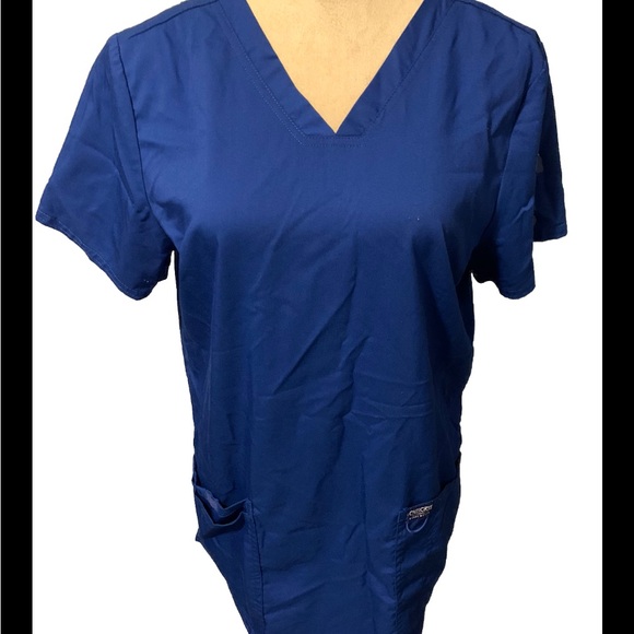 Cherokee Tops - Cherokee Revolution Scrub Top Royal Blue Size Medium